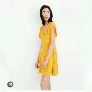 Madewell Women’s Silk Belladonna Dress in Printed Carnation